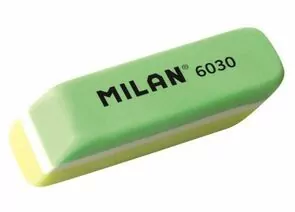 753879 - Ластик пластиковый Milan 6030 скошенной формы, цвета в ассорт 973212 (1)