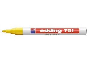 54286 - Маркер пеинт (лак) EDDING E-751/5 жёлтый, 1-2мм, мет. корп., Герман 87779 (1)