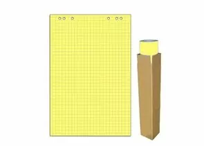 702531 - Бумага для флипчартов желтая пастель клетка 68.0х98.0 20 лист.80гр. 659384 (1)