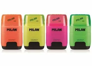 756219 - Ластик -точилка Milan Compact Fluo, цв в асс 4719116 1032918 (1)