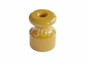 700714 - МЕЗОНИНЪ РЕТРО Изолятор фарфор (керамика) D18,5х24мм песочн золото(уп.40шт, цена за шт) GE70025-32 (1)
