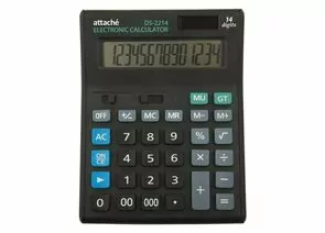 753222 - Калькулятор настольный Калькулятор ПОЛНОРАЗМЕРНЫЙ настольный Attache Economy 14 разр., чёрный 974206 (1)