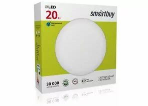 723133 - Smartbuy св-к св/д декоративный 20W(1200lm) 6000K 6K Wt d300x100мм IP20 SBL-White-20-Wt-6K (1)