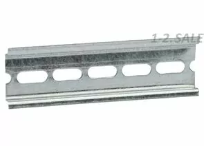 647179 - ЭРА DIN-рейка 7,5х35 мм (110мм), оцинкованная, стандартный шаг перфорации NO-000-10 7235 (1)