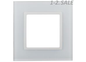 682289 - Эра 14-5101-01 СУ Рамка на 1 пост, стекло, Elegance, белый+бел 5046 (замена на код 841088) (1)