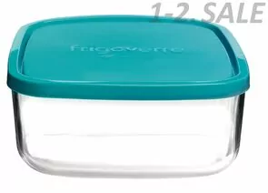 687099 - Bormioli Rocco контейнер стекло Frigoverre квадратный 22*22 см, 2800 мл, с синей крышкой B388910 (1)