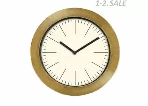 698474 - Innova Часы настенные Часы W09651, материал древесина, диаметр 29 см, цвет золото 6511 (1)