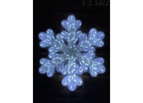 709599 - ЭРА Фигура новогод. Снежинка 48LED xолодный белый 50см, прозр.провод 220V, IP44 Б0041936 (1)