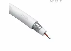 735115 - ЭРА SIMPLE Кабель 3С-2V, 75 Ом, CCS d=0.5/(оплётка Al, 48%) PVC, 100 м, белый 4707 (1)
