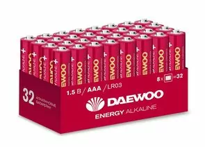 763090 - Элемент питания Daewoo Energy Alkaline LR03/286 pack-32 (1)