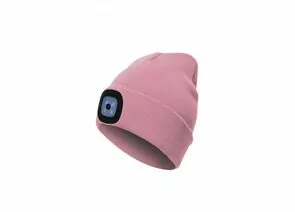 761377 - Космос фонарь налобный-шапка розовая, акк.Li-Pol 3,7V 200mAh 1W 120lm 3 реж.з/у от USB,KOCHat_pink (1)
