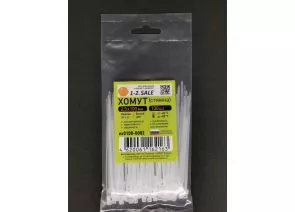 765483 - 1-2.SALE хомут (стяжка) нейлон (PA6.6) 2,5х150 белый (уп. 100шт, цена за ШТУКУ) ex0108-0004 (РФ) (1)