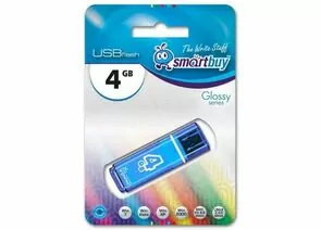 461672 - Флэш-диск (флэшка) USB 4Gb SmartBuy Glossy Blue SB4GBGS-B (1)