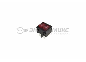 608622 - REXANT выкл. клавишный 250V 6А (6с) ON-OFF красный с инд. ДВОЙНОЙ Mini цена за шт (10!),,36-2160 (1)