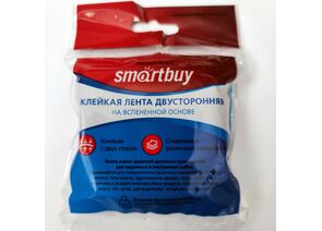 761163 - Smartbuy лента клейкая двусторонняя вспененная 1.0х19мм, черная, 2м (SBE-DST-19-02-b) (1)