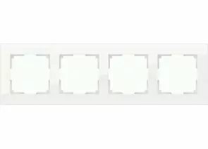 732818 - Werkel рамка СУ 4 мест. Favorit (белый, стекло) (WL01-Frame-04 a030822) W0041101 a051194 (1)