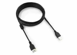 711332 - Кабель удлинитель USB(A)гн. 2.0 - USB(A)шт. Pro Cablexpert, AM/AF, 4.5м, экран, феррит., черн (1)