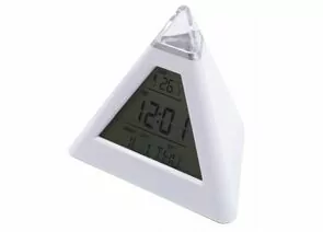 770189 - Часы-будильник IR-636 Пирамидка, 7 подсветок, термометр (AAA*3шт нет в компл) (1)