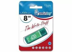 426144 - Флэш-диск (флэшка) USB 8Gb SmartBuy Glossy Green SB8GBGS-G (1206) (1)