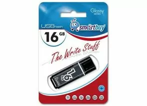 429749 - Флэш-диск (флэшка) USB 16Gb SmartBuy Glossy Black SB16GBGS-K (1)