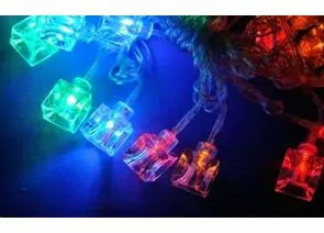 439809 - Гирлянда-нить ULD-S0280-020/DTA CUBES Кубики 20LED разноцв. 2,8м, 8реж. прозр.провод IP20 2W Uniel (1)