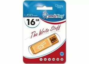 457519 - Флэш-диск (флэшка) USB 16Gb SmartBuy Glossy Orange SB16GBGS-Or (1)