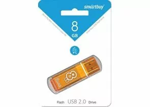457536 - Флэш-диск (флэшка) USB 8Gb SmartBuy Glossy Orange SB8GBGS-Or (1107) (1)