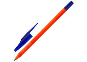 683736 - Ручка шариковая масляная STAFF Flare, корпус оранжевый, узел 1 мм,линия 0,7 мм, синяя, 142679 (1)