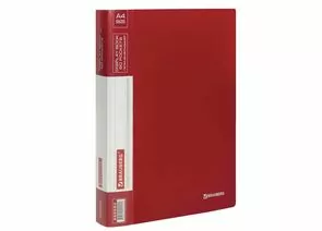 748994 - Папка 60 вкладышей BRAUBERG стандарт, красная, 0,8 мм, 228683 (1)