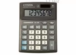 632936 - Калькулятор настольный CITIZEN Correct SD-208/CMB801BK, 8 разр, черн. (1)