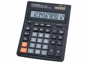 321403 - Калькулятор CITIZEN настольный SDC-444, 12 разр., двойное питание, 199x153мм, оригинальный (1)