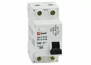 652425 - EKF Basic диф. автоматический выкл. АВДТ АД-12 1P+N C50А 30мА, тип AC, 4,5кА DA12-50-30-bas (1)