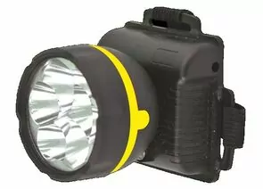 483209 - Ultraflash фонарь налобный эконом 909LED5 (3xR6) 5св/д 0.8W, черный/пластик, поворот. отражат. (1)