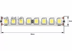 712568 - SWG Лента св/д ПРО 2835 160LED/m 14,4W/m 1600Lm/m (5м, цена за 1м) 24V 6000K-6500K 6K 8842 (1)