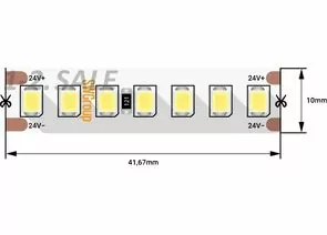 712569 - SWG Лента св/д ПРО 2835 168LED/m 17,3W/m 24V 2300Lm/m (5м, цена за 1м) 4000K-4500K 4K 7074 (1)