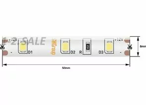 712594 - SWG Лента св/д стандарт 2835 60LED/m 4,8W/m 12V 200Lm/m (5м, цена за 1м) IP65 6000K-6500K 6K 1607 (1)