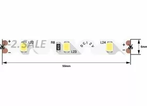 712598 - SWG Лента св/д стандарт 2835 60LED/m 9W/m 12V 450Lm/m (5м, цена за 1м) 8000K-10000К 2727 (1)