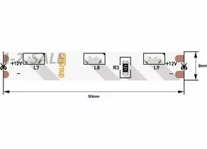 712604 - SWG Лента св/д стандарт 315 60LED/m 4,8W/m 12V 250Lm/m (5м, цена за 1м) 2800K-3200K 3K 2086 (1)