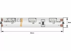 712606 - SWG Лента св/д стандарт 315 60LED/m 4,8W/m 12V 250Lm/m (5м, цена за 1м) IP67, 2800K-3200K 3K 2109 (1)