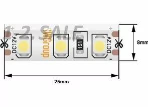 712620 - SWG Лента св/д стандарт 3528 120LED/m 9,6W/m 12V IP65 Желтый 2024 (1)