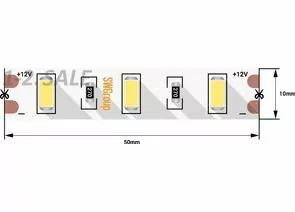 712695 - SWG Лента св/д стандарт 5630 60LED/m 12W/m 12V 1050Lm/m (5м, цена за 1м) 2800K-3200K 3K 2673 (1)