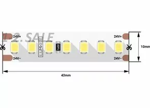 772570 - SWG/Design LED Лента св/д 24V DSG 2835 DW 168L-V24-IP33 4000K 4K 840LED 17W/m (5м цена за метр) (1)