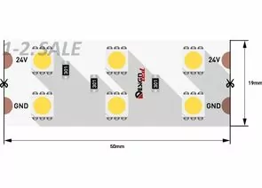 772612 - SWG/Design LED Лента св/д 24V 2x DSG 5050 WW 120 L-V24-IP33 3000K 3K 600 LED 288W/m LUX 5м цена за м (1)