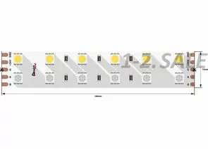 772617 - SWG/Design LED Лента св/д 24V 2x DSG 5050 RGB+WW 120L-V24-IP33 RGB+3000K 2K 600 LED 28.8W/m LUX 5м (1)