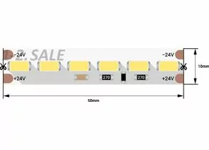 772633 - SWG/Design LED Лента св/д 24V DSG 5730 W 120L-V24-IP33 6000K 6K 600 LED 26.8W/m 5м цена за метр (1)