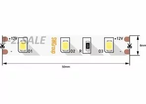 772665 - SWG Лента св/д 4.8W/m SMD2835 открытая (IP20) 4000K 4K 12V (5м цена за метр) (1)