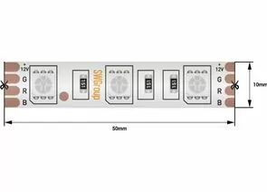 712680 - SWG Лента св/д стандарт 5050 60LED/m 14,4W/m 12V IP68, RGB 6961 (1)