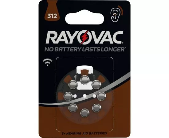 497356 - Элемент питания Varta Rayovac Acoustic ZA-312 BL8 4607 745418 (1)