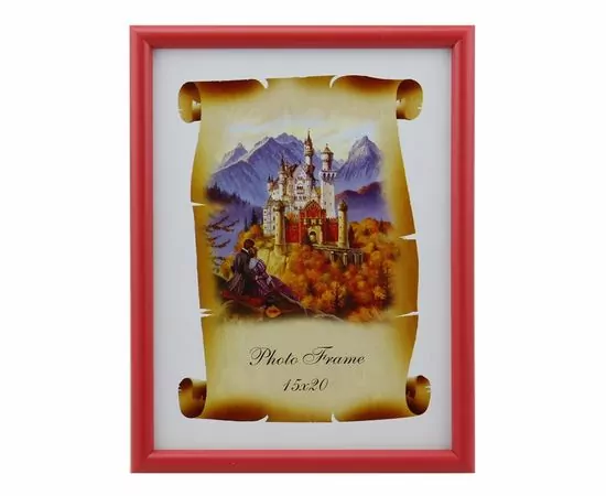 497644 - Фоторамка (пластик) 10x15 45-R красный (30) Фрейм (1)