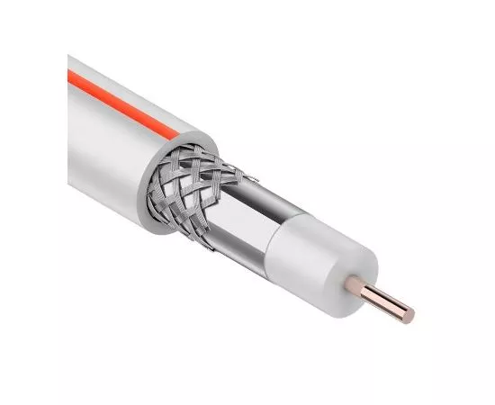 498552 - PROconnect кабель коакс. SAT 50 M, 75 Ом, CCS (оплетка AL 75%) белый, 100м (цена за бухт) 01-2401-2 (1)